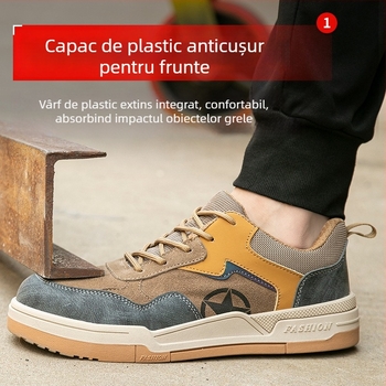 Pantofi de protecție electrice cu izolație 6 kV – anti-șoc, anti-perforație, talpă moale, piele suede + microfibră