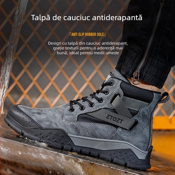 Pantofi de siguranță cu vârf din oțel, izolați, anti-șoc, anti-perforație, talpă groasă