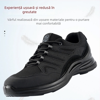 Pantofi de protecție pentru sudură: anti-perforație și anti-șoc, piele microfibră, design cu gleznă joasă