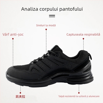Pantofi de protecție pentru sudură: anti-perforație și anti-șoc, piele microfibră, design cu gleznă joasă