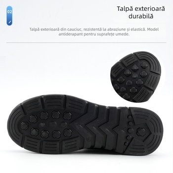 Pantofi de protecție pentru bărbați, înalți pentru iarnă, din piele Microfibra, vârf din oțel-plastic, anti-șoc, anti-perforație, izolați termic