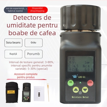 Umidometru tip cup LDS-1 pentru cereale, cacao și boabe de cafea — interval 3–80%, precizie 0,1%, alimentare 220V