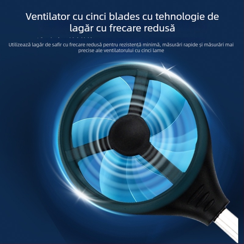 AS836 Anemometru digital, portabil, viteza aer 0.3–45 m/s, precizie ±3% ±0.1 dgt, rezoluție 0.1 m/s