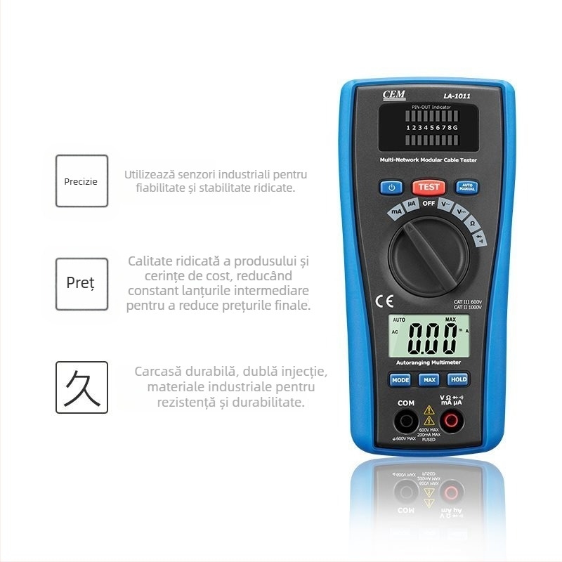 Huashengchang LA-1011 tester multifuncțional cu LAN tester și multimetru