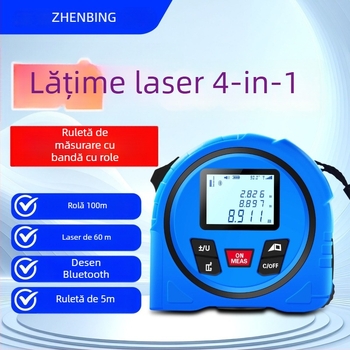 Zhenbing G1 Distanțier cu infraroșu – rază de 60 m, precizie 0,001 m, pentru construcții/design/ măsurători, cu aplicație pentru desenare și cartografiere