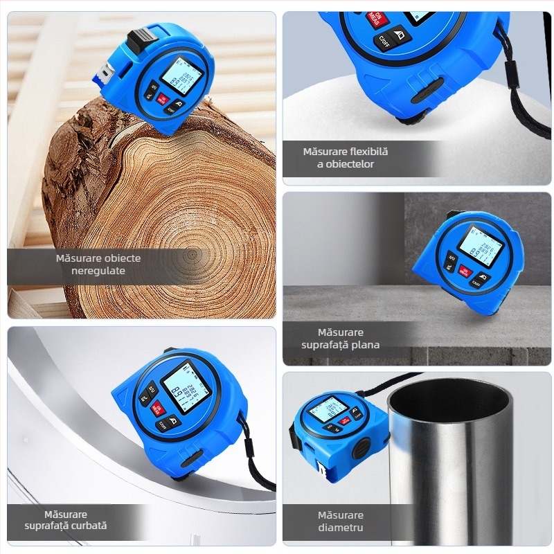 Zhenbing G1 Distanțier cu infraroșu – rază de 60 m, precizie 0,001 m, pentru construcții/design/ măsurători, cu aplicație pentru desenare și cartografiere