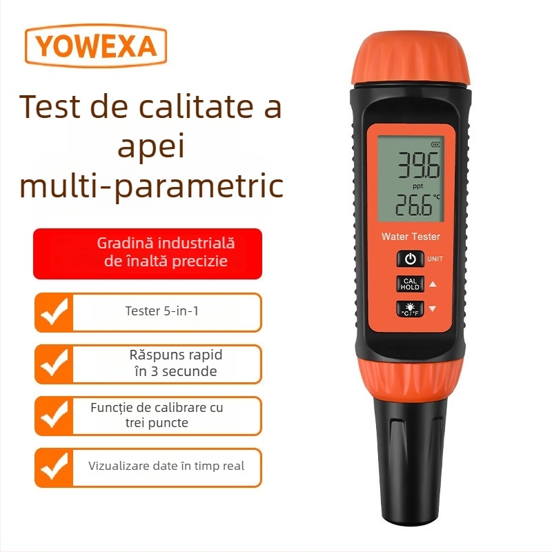 Yowexa Yw-624 Analizator multiparametric de calitate a apei – Salinitate, Gravitatea specifică, TDS, Conductivitate, Temperatură