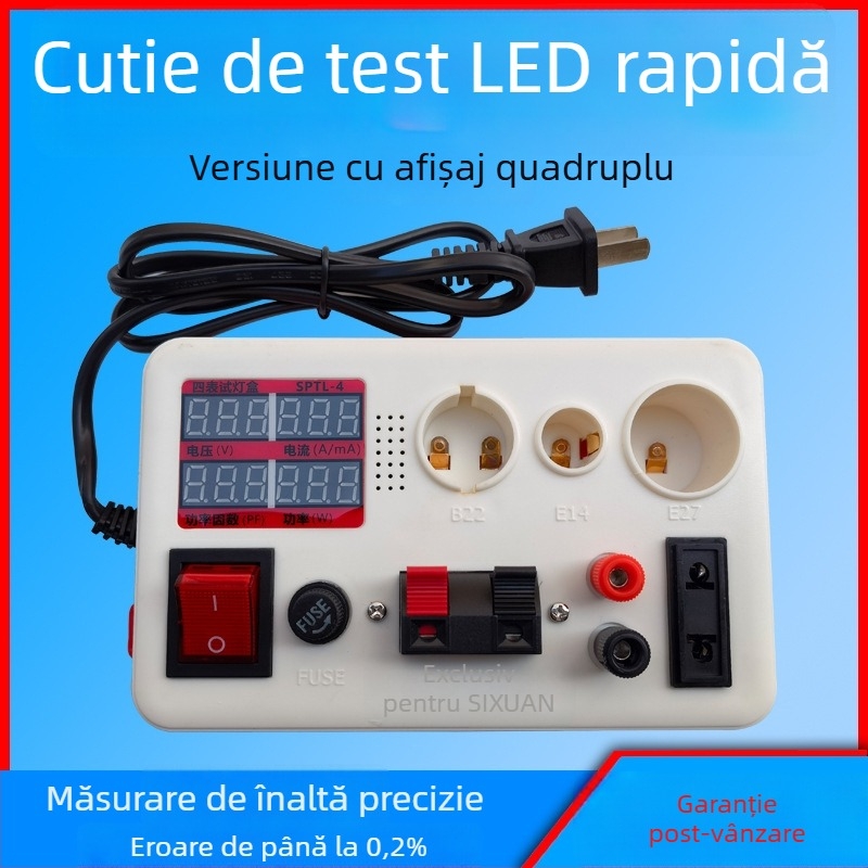 BLNK Quick test lamp — Instrument multifuncțional de măsurare a puterii, interval de tensiune 0-300 V, curent 5 A, precizie A