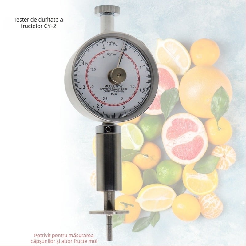 Tester pentru fermitatea fructelor, detector portabil cu afișaj digital, model GY-2; Dimensiuni: 100×100; Greutate: 0.3