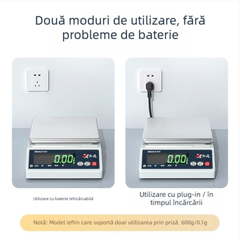 Balanță electronică de laborator TB001, precizie 0,001 g, capacitate 10 kg, cântărire minimă 0,2 g, afișaj 0,1 g