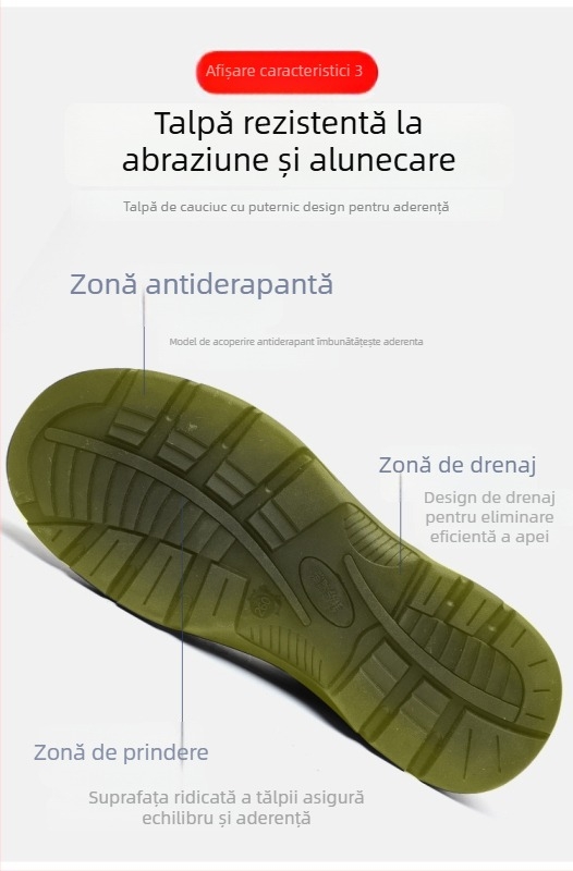 Pantofi de protecție cu vârf din oțel, anti-perforație, piele de vită de prim calitate, gleznă înaltă, pentru utilaje și construcții