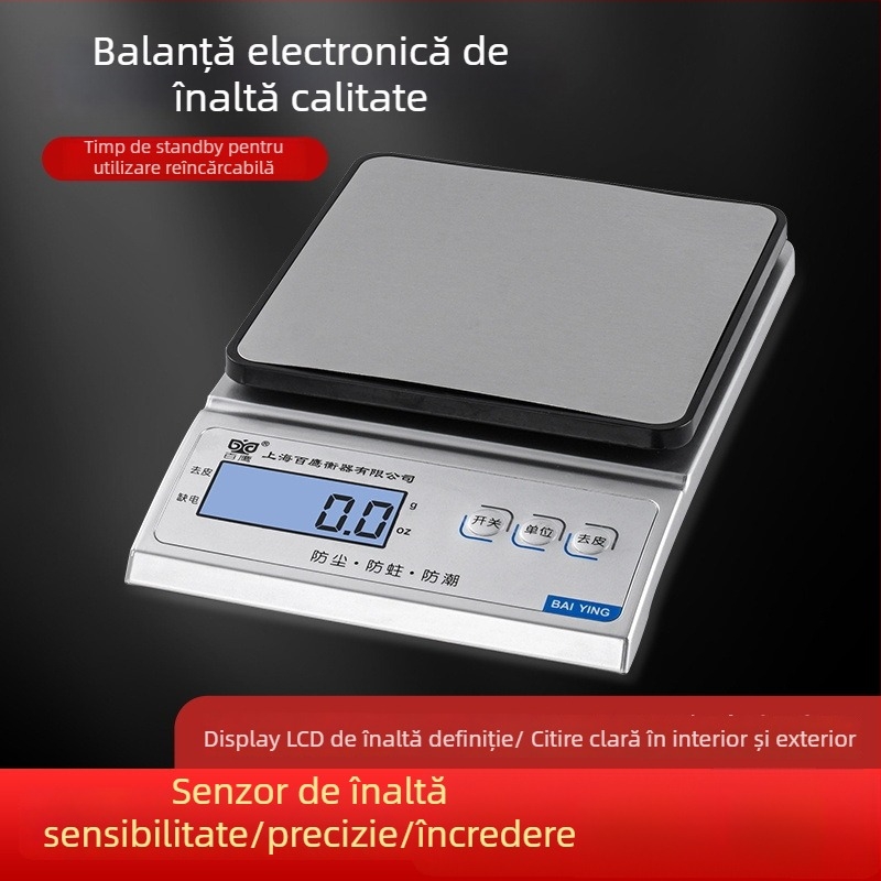 Balanță de analiză de laborator 0,01 g precizie, capacitate 0-3 kg, alimentare AC/DC, model OCS