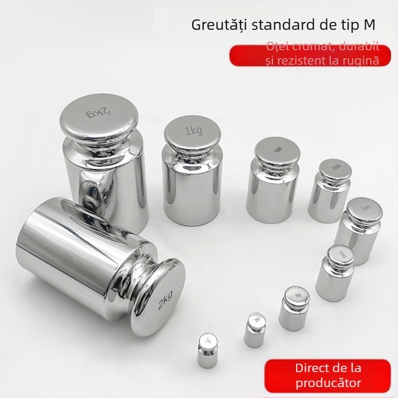 Greutăți pentru calibrare, oțel cromat, clasa M1, model Longbei M1
