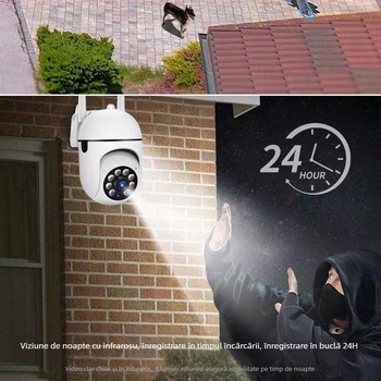 Jiakasi W100 Cameră de securitate Wireless WiFi pentru casă cu înregistrator video în rețea la distanță, HD – unitate All-in-One