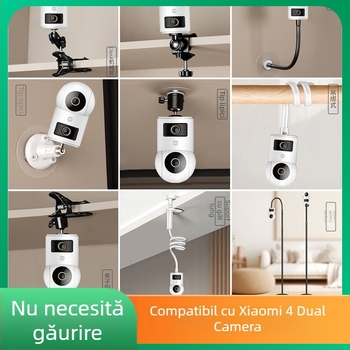 Suport de perete pentru cameră de supraveghere, rotire 360° pentru placă de bază duală; material: hardware; prelucrare suprafață: injecție; origine: Jieyang, Guangdong