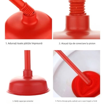 Destupator pentru toaletă cu tijă din cauciuc – Clean Energy (Brand: Clean Energy; Material: Cauciuc; Categorie: Destupator pentru toaletă)