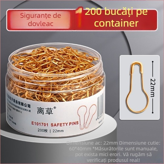 Pin de siguranță vintage pentru haine – Go grass LC7020, ambalaj în cutie