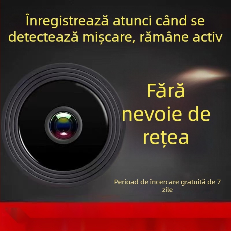 Cameră wireless cu obiectiv unghi larg de 3,6 mm, suport pentru aplicație mobilă, intercom și înregistrare