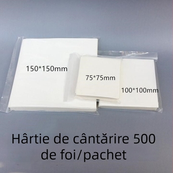 Hârtie de cântărire pentru laborator biologic, suprafață netedă, model 2251, material: hârtie, toleranță 1