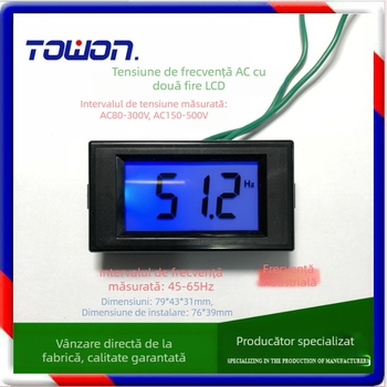 D69-HZ măsurător LCD digital de frecvență, interval AC80-300V, de la TOWON