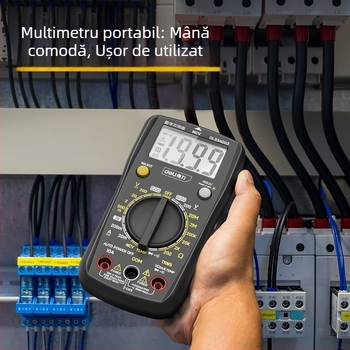 Deli DL334003 multimetru digital portabil (capacitatea electrică, frecvența, temperatura)