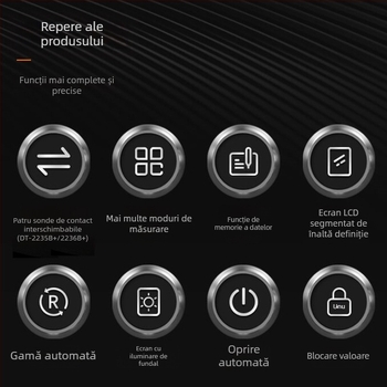 Tachometru digital, măsurare fotoelectrică fără contact, utilizare duală, măsurarea vitezei, instrument de testare a vitezei pe linie