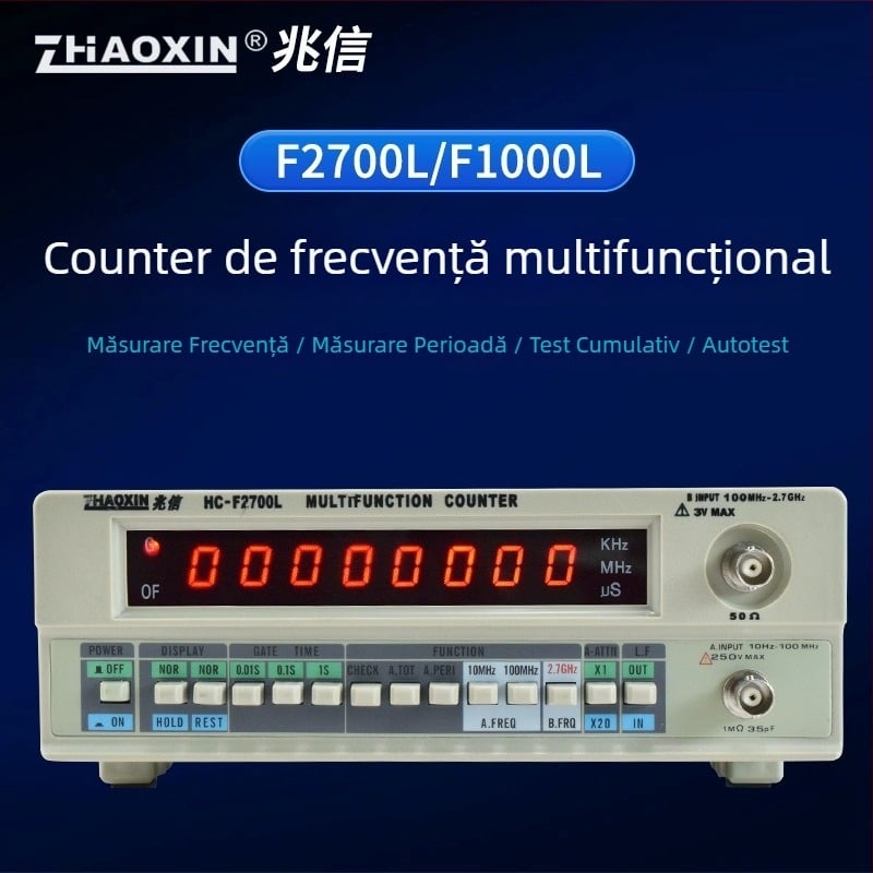 Megapixin contor de frecvență HC-F1000L/HC-F2700L, rezoluție de 8 biți