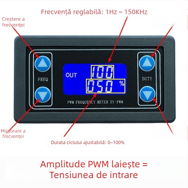 Modul WPWM PWM cu frecvență a impulsului reglabilă — ciclu de lucru reglabil — generator de semnale de formă pătrată/rectangulară — model Xy-wpwm