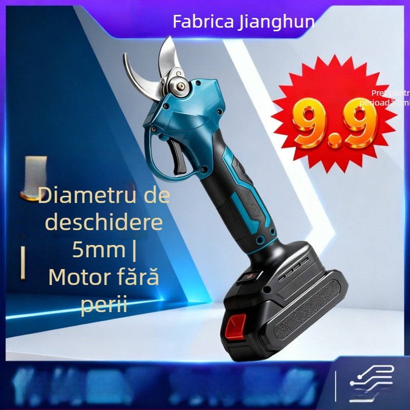 Foarfece telescopice pentru ramuri înalte, baterie Li-ion reîncărcabilă de 21V, interval 16,8–21V, pentru ramuri