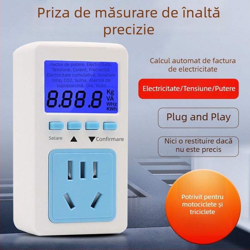 ZJLB Detector de Putere pentru Priză – Senzor de Energie cu Precizie înaltă pentru Consum și Curent
