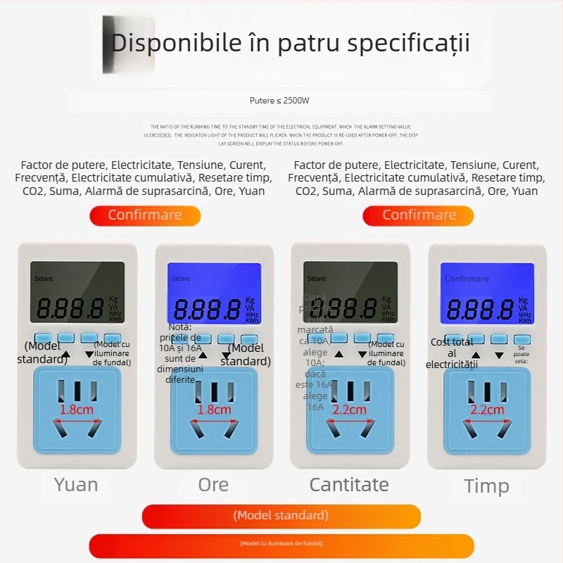 ZJLB Detector de Putere pentru Priză – Senzor de Energie cu Precizie înaltă pentru Consum și Curent