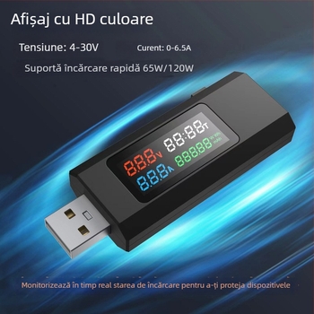 Tester USB pentru curent, tensiune și putere pentru încărcătoare USB și baterii externe — Brand: XIAO JIN GANG