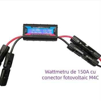 Tester de putere pentru panou solar și analizor de curent cu conector fotovoltaic, 150A