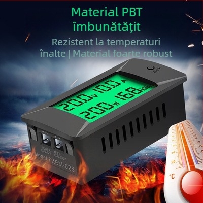 peacefair volt-ampmetru DC cu afișaj digital, model pzem-025, 0–300A/300V tester pentru energie și putere