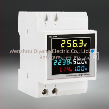 Măsurător digital cu afișaj multifuncțional, montat pe șină DIN, pentru o singură fază – tensiune, curent și putere – D52-2066