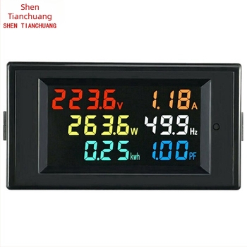 D69-2058 Monitor Multifuncțional cu afișaj cu șase afișaje pentru tensiune AC, curent, frecvență, energie, putere și factor de putere – interval de tensiune 50–440V