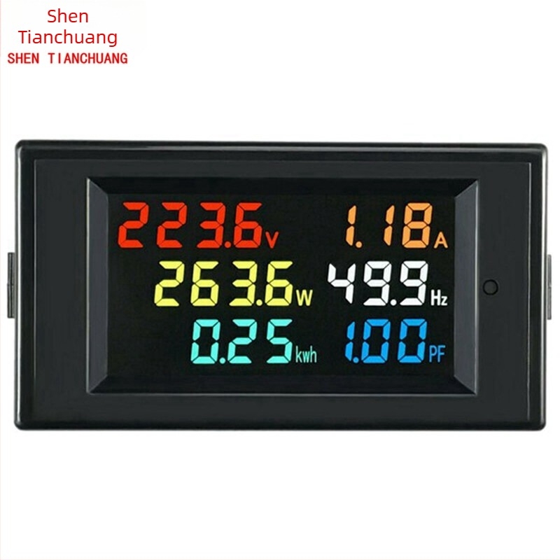 D69-2058 Monitor Multifuncțional cu afișaj cu șase afișaje pentru tensiune AC, curent, frecvență, energie, putere și factor de putere – interval de tensiune 50–440V