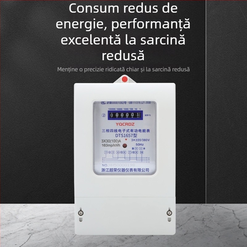 Contor inteligent trifazat cu patru fire, 380V, cu transformator și afișaj DTS al puterii