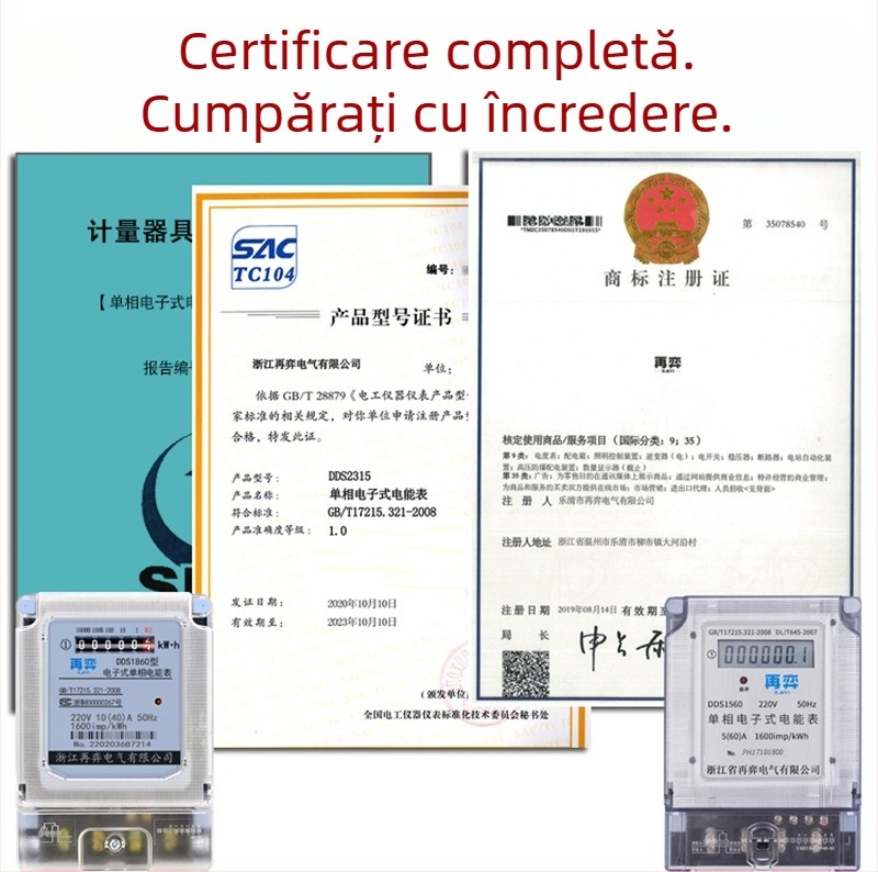 Contor electric pentru locuințe, 220V, precizie înaltă, dispozitiv inteligent