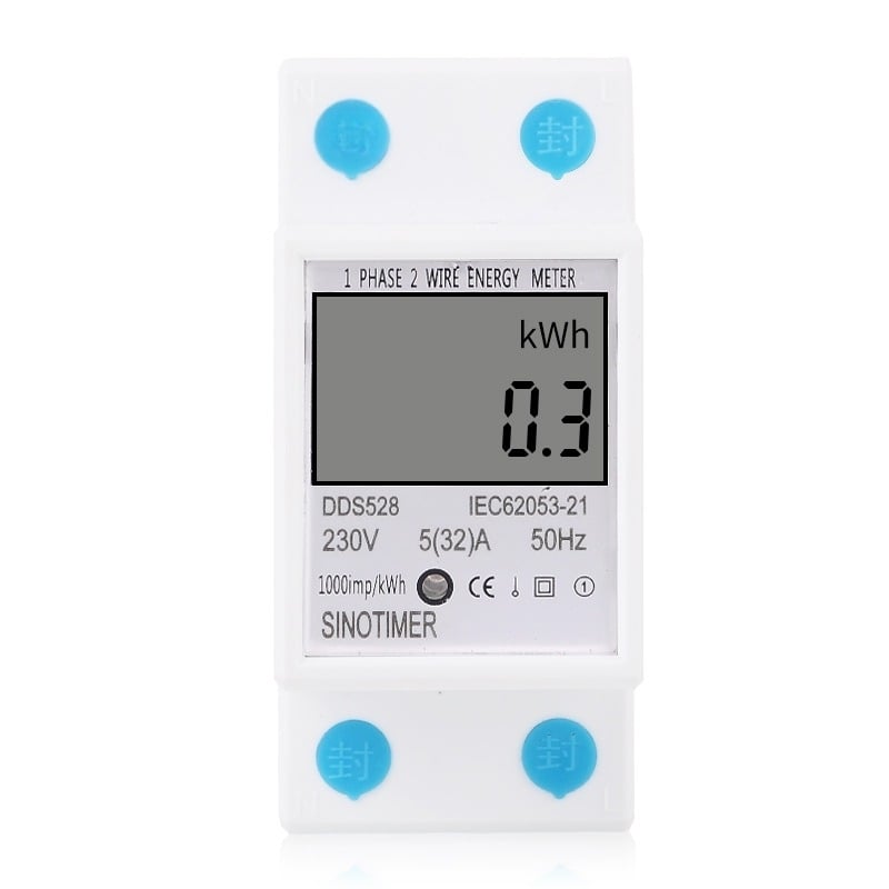 Contor electric monofazat DDS528, SINOTIMER, 5-32 A, 230 V, 50 Hz, acuratețe 1