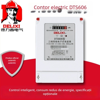 Delixi DTS606 Contor electric cu transformator, afișaj digital, 20A, 40A, 60A, 80A, 100A, Inteligent