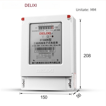 Delixi DTS606 Contor electric cu transformator, afișaj digital, 20A, 40A, 60A, 80A, 100A, Inteligent