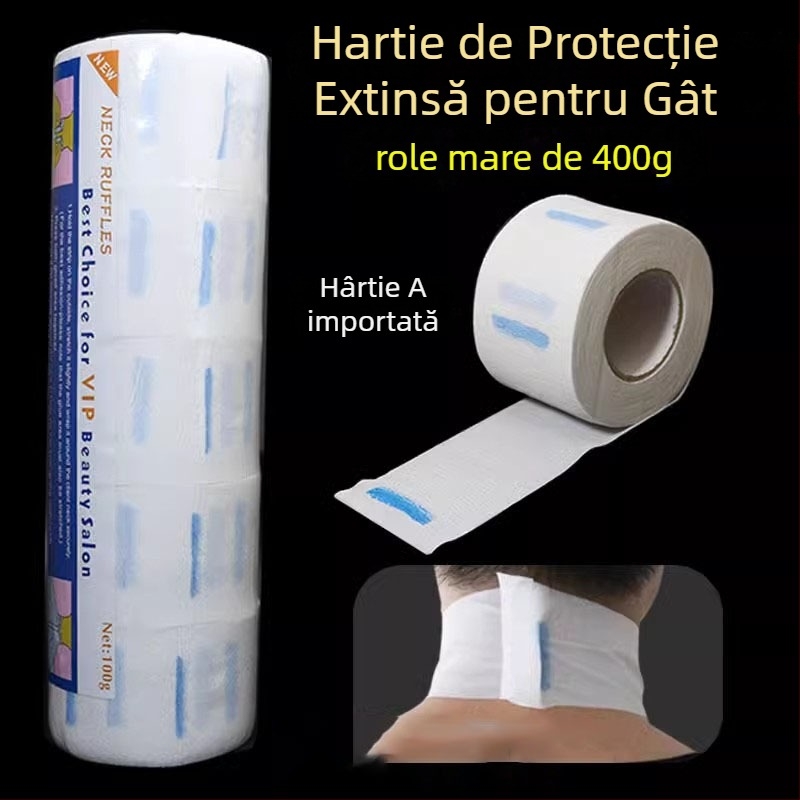 Hârtie de gât de unică folosință pentru frizerii, previne ruperea și căderea părului pe gât