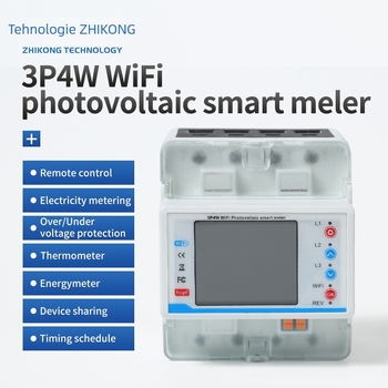Intrerupător WiFi trifazat 4 poli, cu protecție la supratensiune și sub tensiune și control inteligent de la distanță MCB