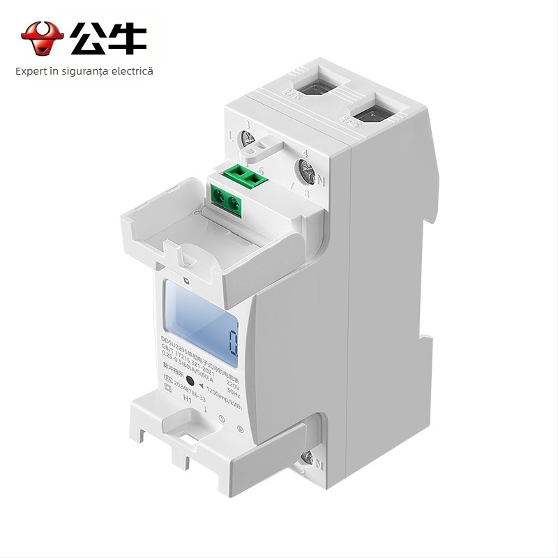 Bull contor electric monofazat pentru uz casnic 220V, montaj pe șină DIN, contor digital DDSU2295