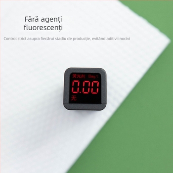 Șervețele demachiante din bumbac cosmetic, o singură folosință, textură perlată, grosime mărită, 1 strat, 75 buc, 260 g