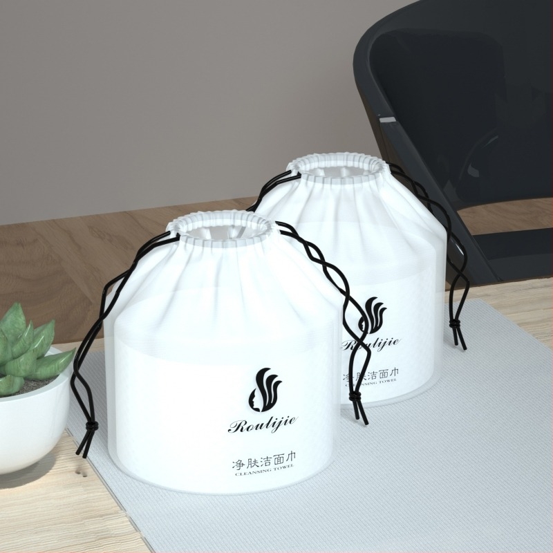 Șervețele demachiante din bumbac cosmetic, o singură folosință, textură perlată, grosime mărită, 1 strat, 75 buc, 260 g