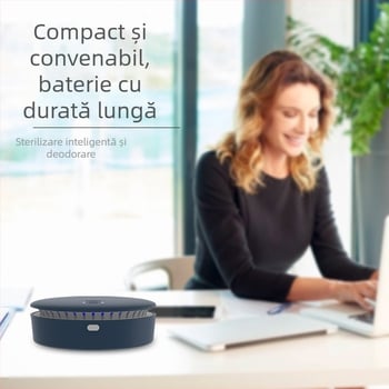 Purificator de aer portabil cu ozon și ioni negativi, pentru birou sau mașină, alimentare USB, flux de aer 10 m³/h, zgomot 36–45 dB, deodorare și sterilizare