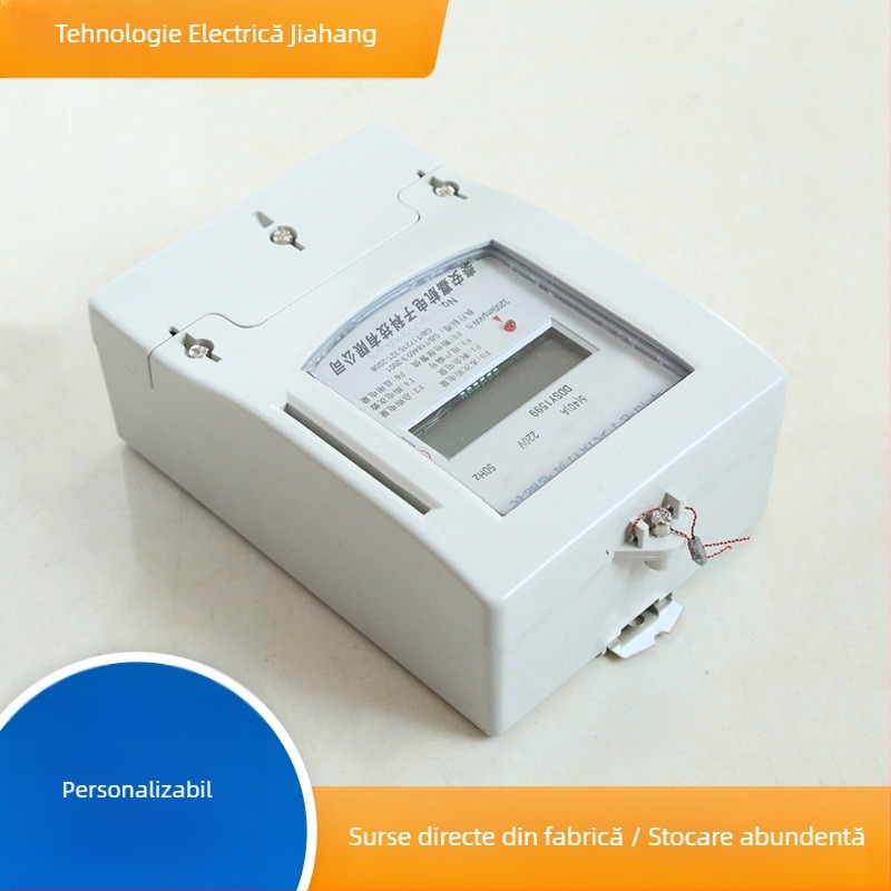Contor electric monofazat, control 485, preplătit, citire la distanță, conectat în rețea 4G cu plată WeChat - contor inteligent