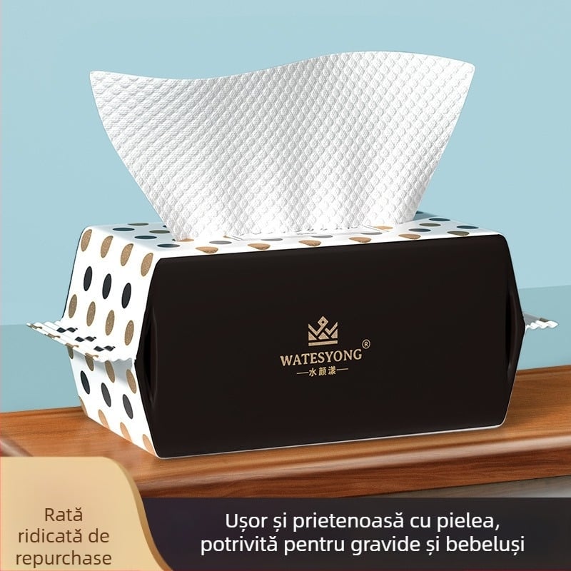 Prosop de față din bumbac, de unică folosință, gros și moale, pentru curățare și demachiere